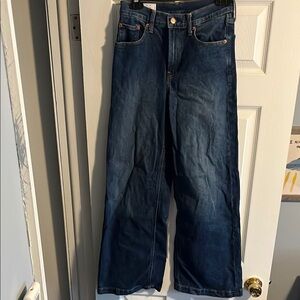 Gap High Rise Stride Wide Leg Ankle Jeans with Washwell